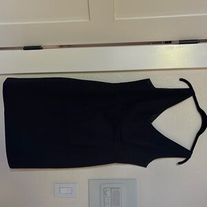 Tahari Black Sheath V-Neck Cocktail Dress